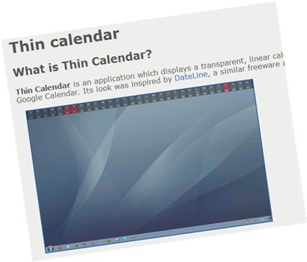 thin calendar