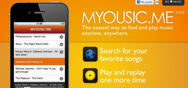 Myousic.me, servicio de música gratis también para tu smartphone!