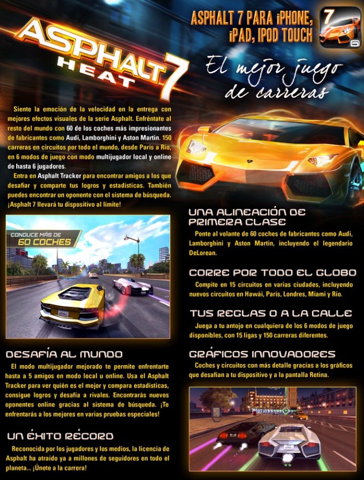 Asphalt 7 Heat De Gameloft Para IOS Y Android