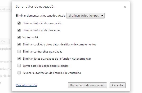 historiales chrome