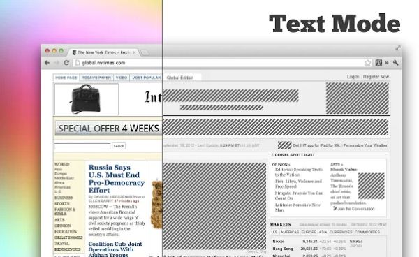 Text Mode – extensão para Chrome que permite ver só os textos nos sites –  Wwwhat's new? – Aplicações e tecnologia