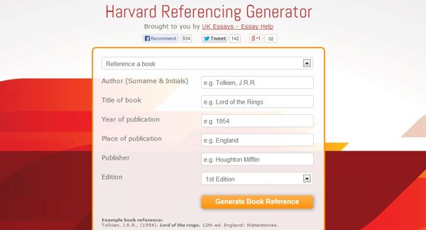 Harvard Referencing Generator