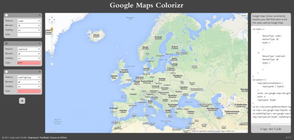 Google Maps Colorizr