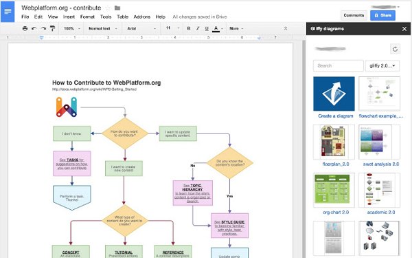 Gliffy diagramas google drive