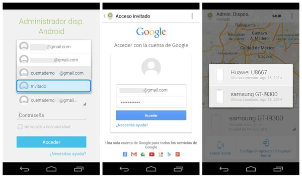 android device manager acceso invitados