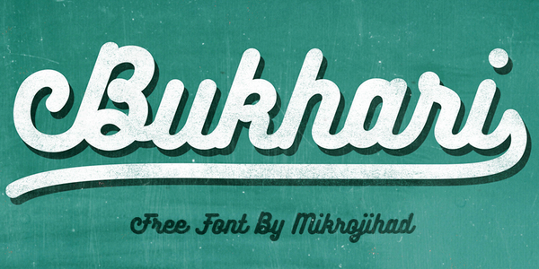 Bukhari: Fuente Creada a Mano Alzada Con Estilo Vintage