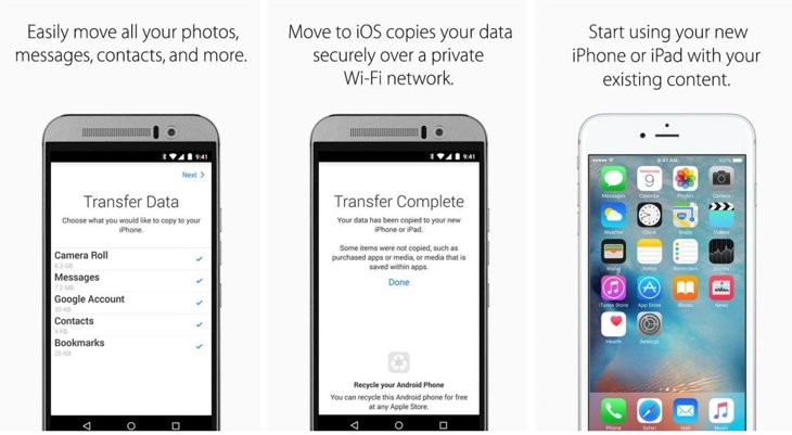 Ya está disponible la app de Apple para migrar de Android a iOS