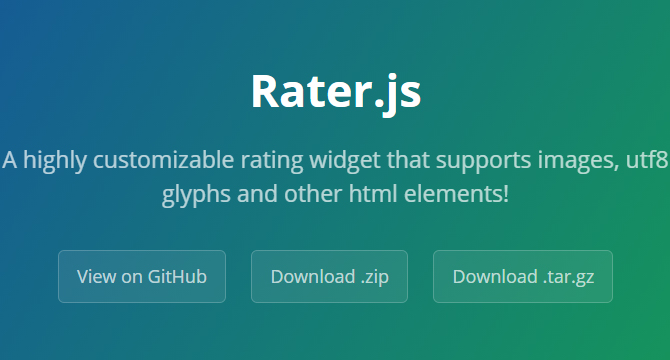 Rater.js: JavaScript Widget De Calificación