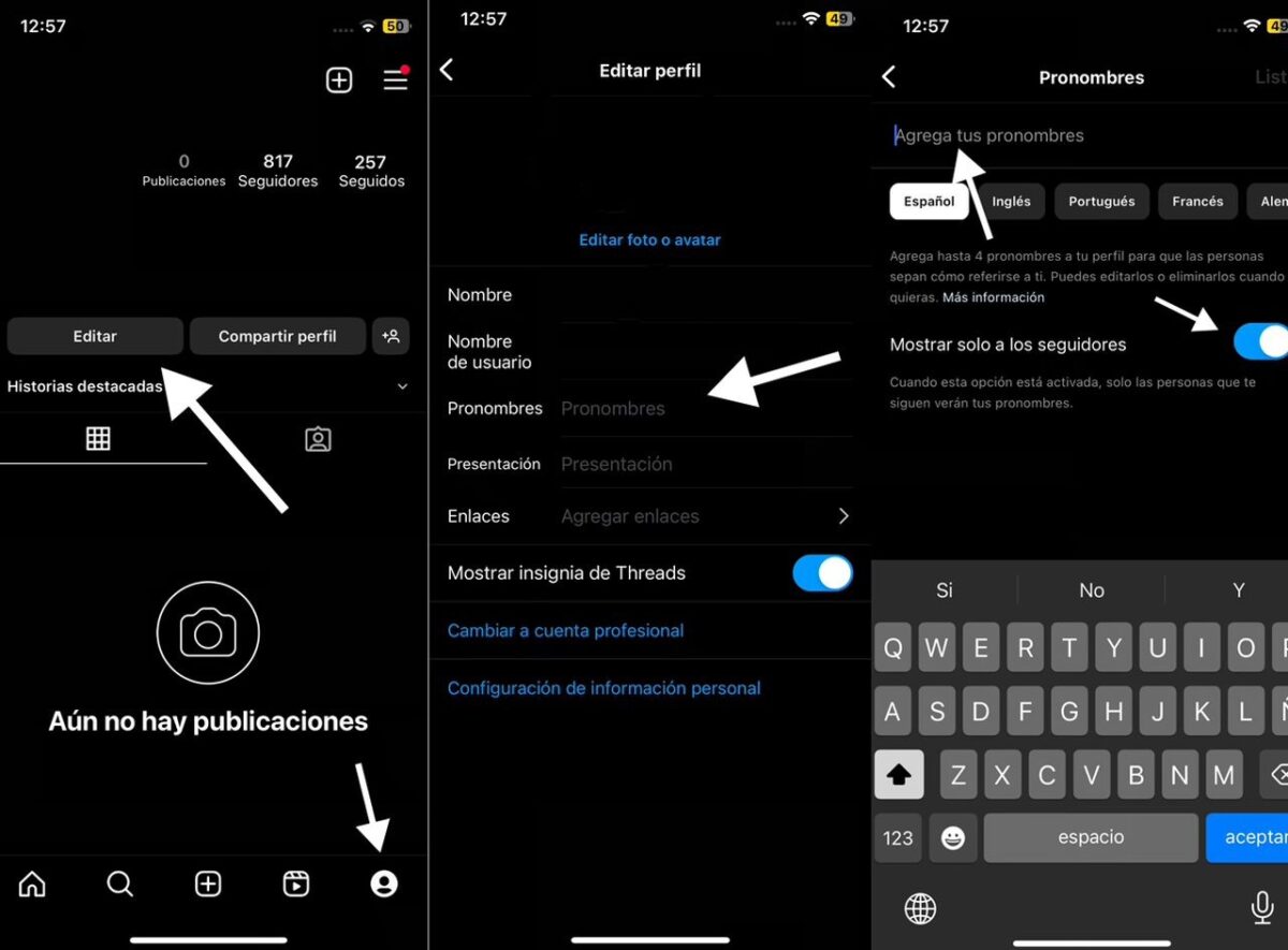C Mo Agregar Pronombres A Nuestro Perfil De Instagram