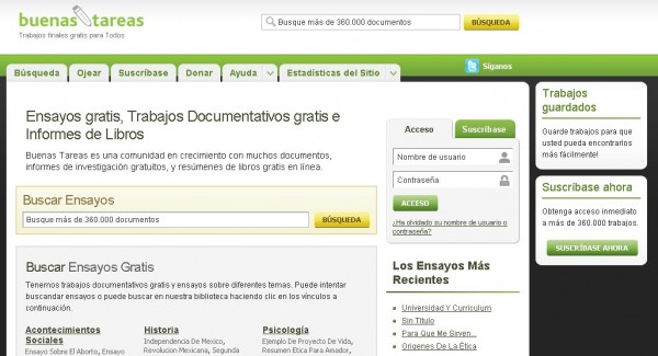 Buenastareas.com – Ensayos, Monografías y Trabajos de 