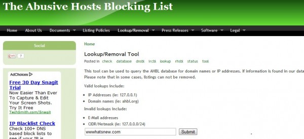 The Abusive Hosts Blocking List