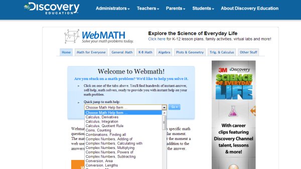 webmath discovery