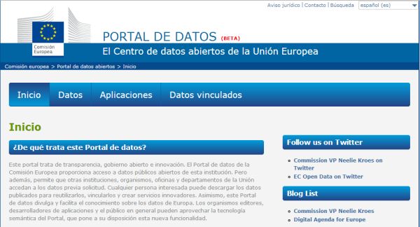 Portal de Datos Abiertos de la Unión Europea
