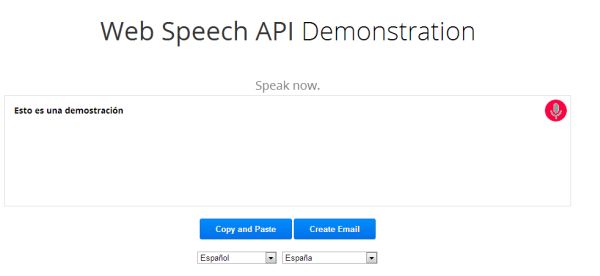 Demo Web Speech API