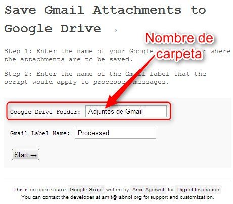 adjuntos gmail gdrive