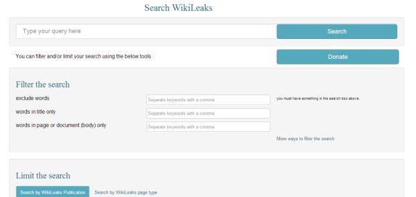 Buscador de WikiLeaks