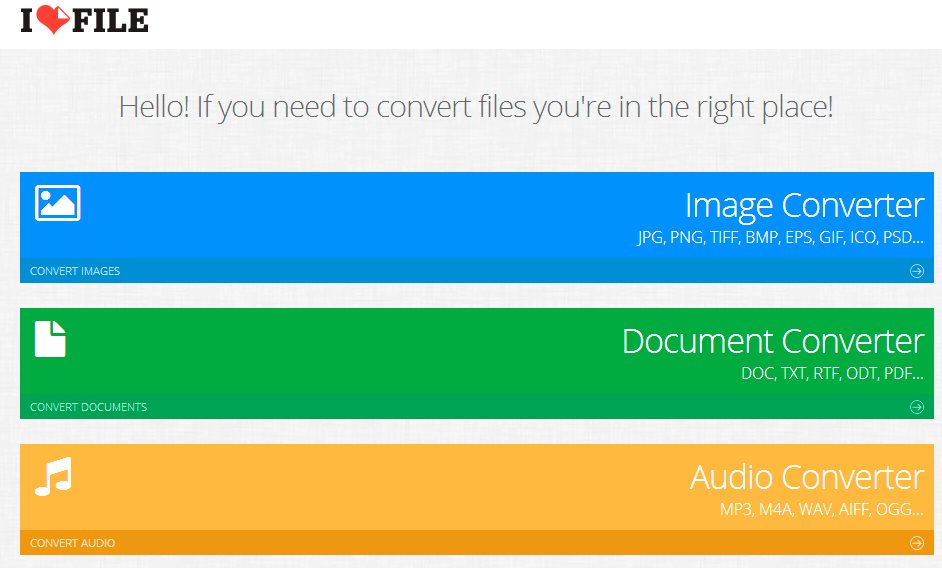 ilovefile, una nueva aplicación para transformar archivos de un formato