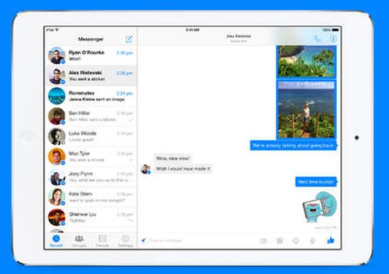 Facebook Messenger para iPad