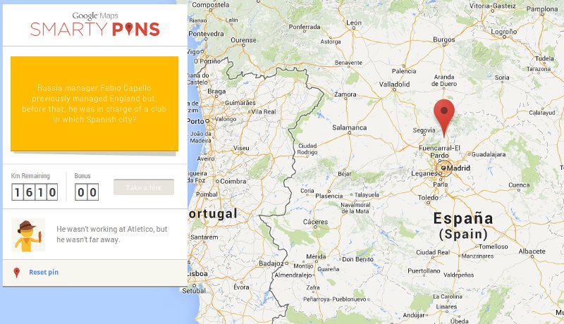 Teste conhecimentos em geografia com Smarty Pins no Google Maps