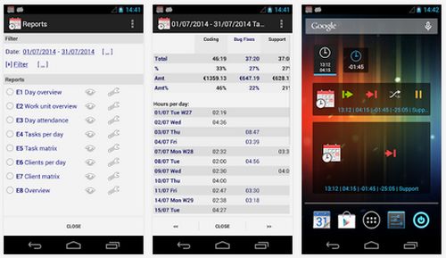 Hojas De Tiempos Control Y Seguimiento Del Tiempo Invertido En Los Trabajos Android