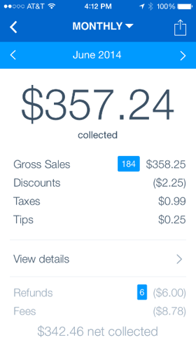 paypal here sales reports