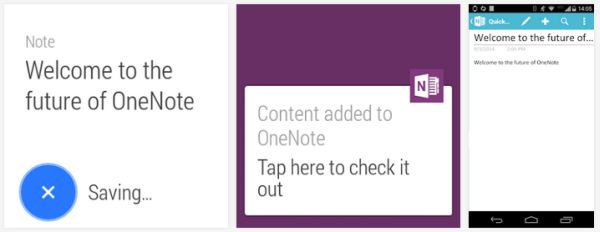 OneNote para Android Wear