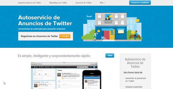 autoservicio anuncios twitter latinoamerica