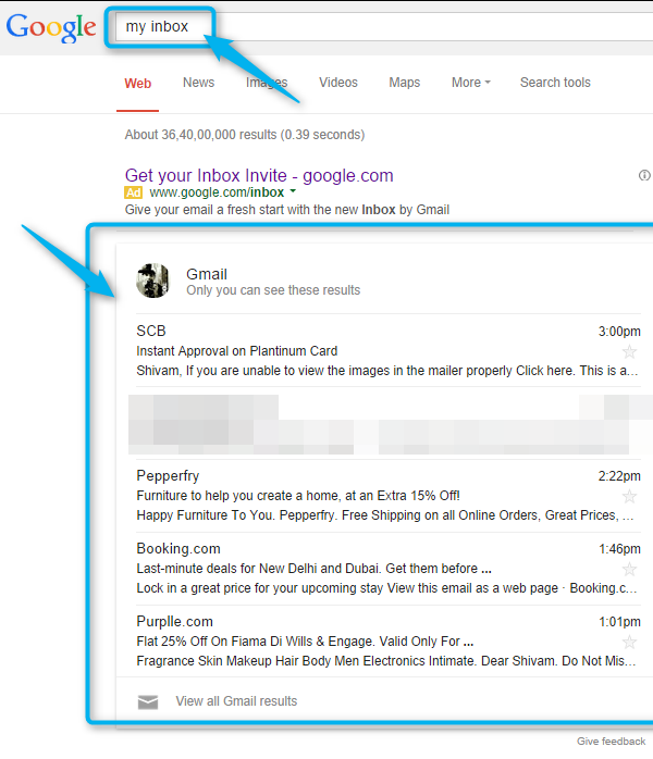 gmail busqueda google now