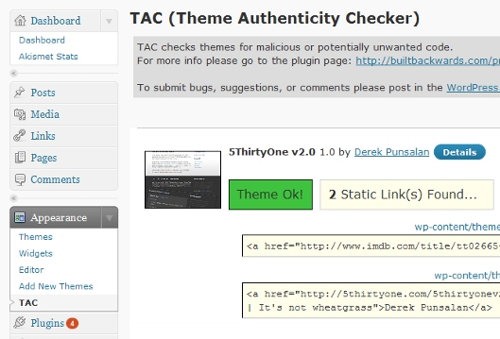 Theme Authenticity Checker