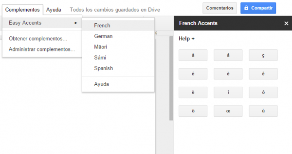 easy accents google drive