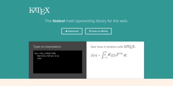 Katex: El más rápido escritor matemático para la Web