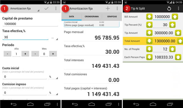 doble calor Venta ambulante 2 simples aplicaciones Android para calcular cuotas de créditos y otros  préstamos