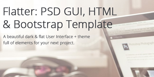 Flatter: Una Gigantezca Interfaz Gráfica En PSD, HTML Y Bootstrap