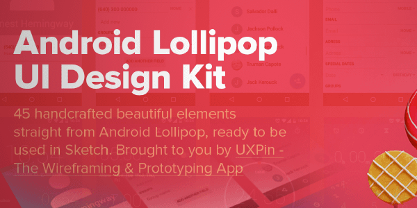 Kit De Diseño Android Lollipop Para Sketch