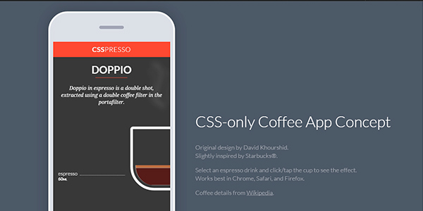 Una App De Café Creada Con Puro CSS