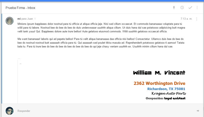 Cómo activar una firma personalizada y con formato en Inbox, “el nuevo Gmail”