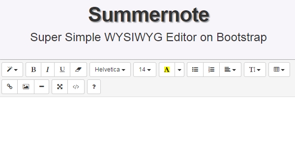 Summernote: Un Editor De WYSIWYG  Para Bootstrap