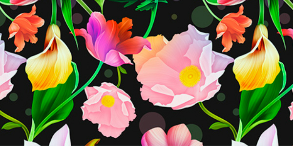 Un Set De 6 Patrones Florales En Formato JPG