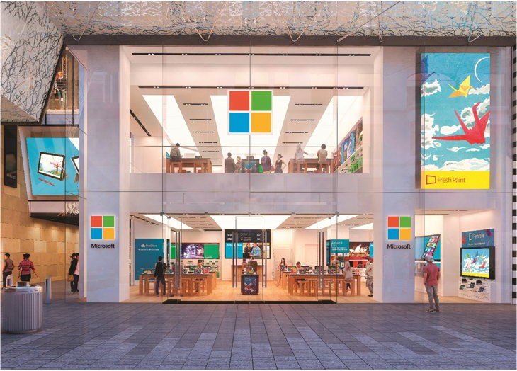 Render de la Microsoft Flagship Store en Sidney, Australia