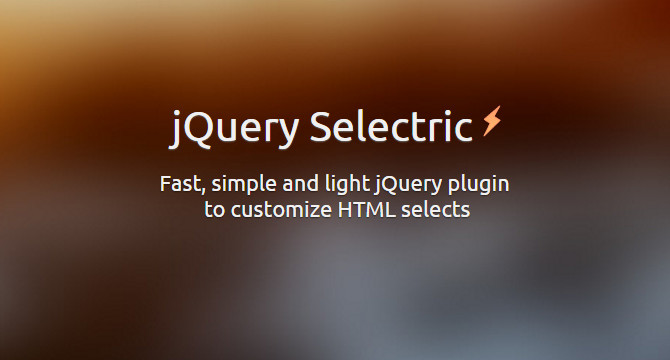 Selectric: Plugin De JQuery Para Personalizar Selectores HTML