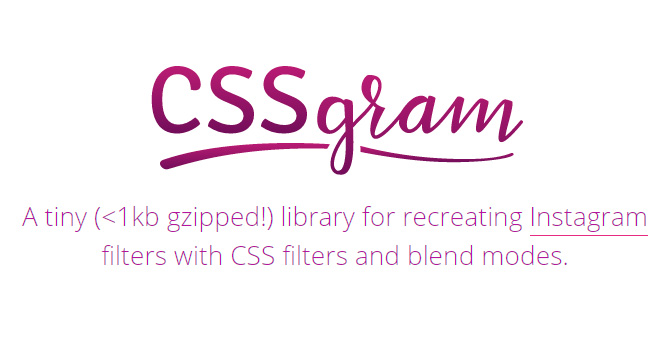 CSSGram: Libreria Para Recrear Filtros De Instagram En CSS