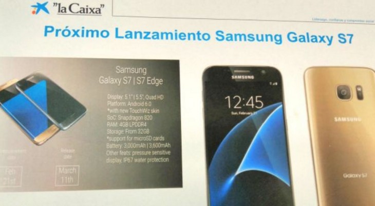 Especificaciones del Samsung Galaxy S7