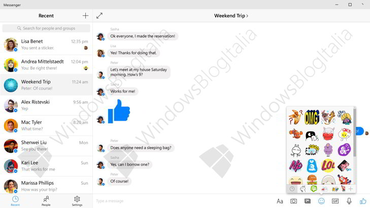 Facebook Messenger Windows 10
