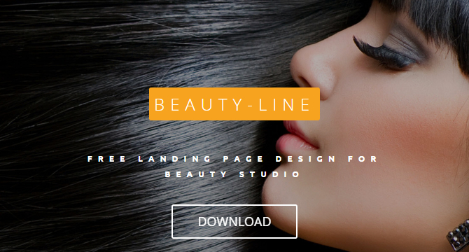 Beauty Line: Plantilla De Sitio Web De Belleza