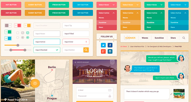 Summer UI: Kit De Interfaz De Usuario Colorida Para Web