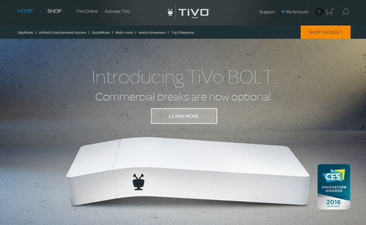 Imagen: Web oficial de TiVo
