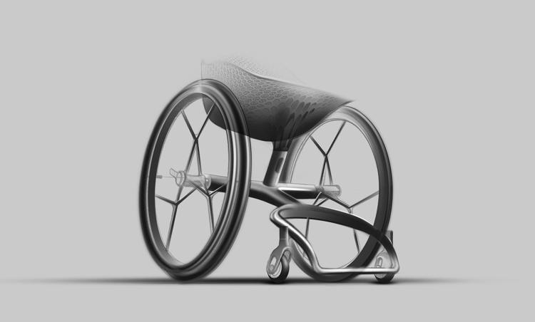 silla de ruedas 3d