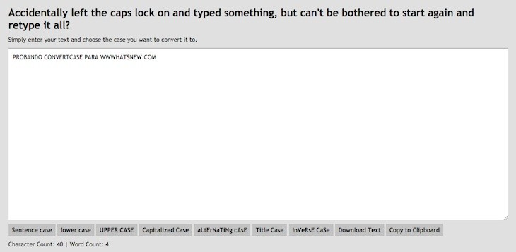 Convert Case Para Pasar A Min sculas Un Texto Escrito En May sculas o 