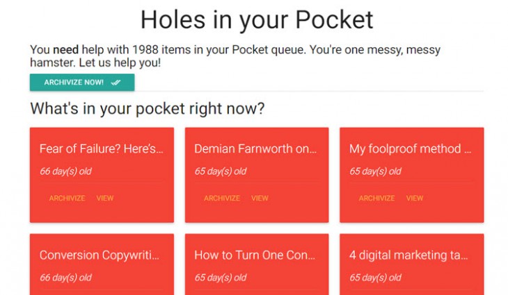 Holes in your Pocket