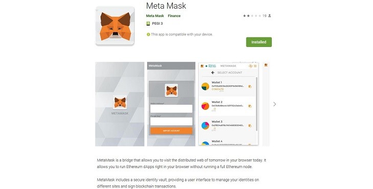 Meta Mask app falsa Google Play